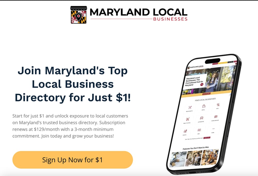 Directory sign-up email creative