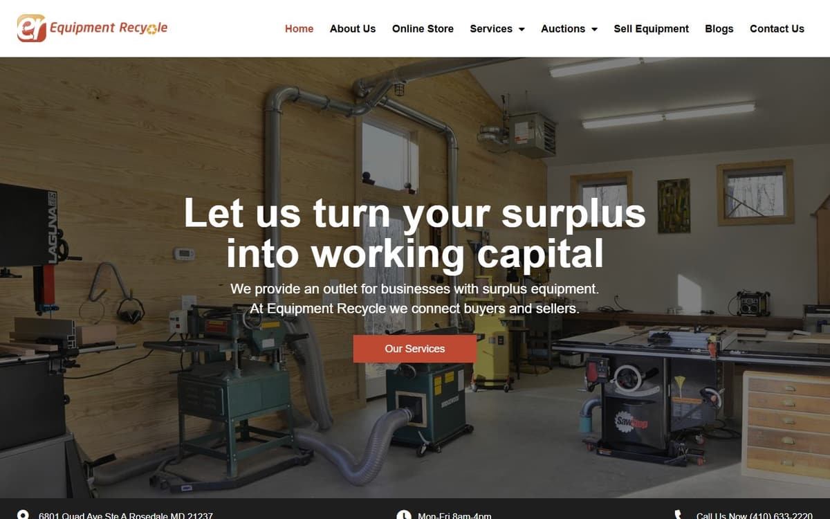 Equipment Recycle website