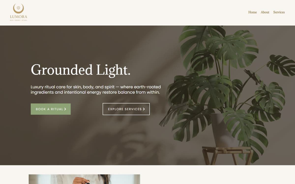 Lumora Spa website